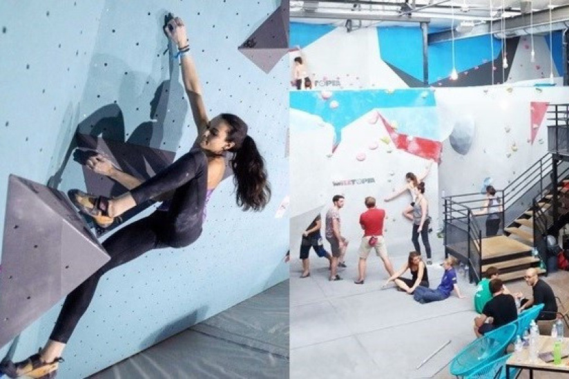 La championne d'escalade Janja Garnbret chez Arkose