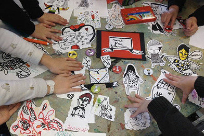 Workshop d'initiations aux techniques de l'encre autour de l'expo Link of Ink