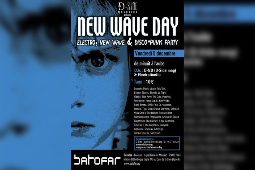 Soirée, Paris, New Wave Day, Batofar, D-No, Electrotinette