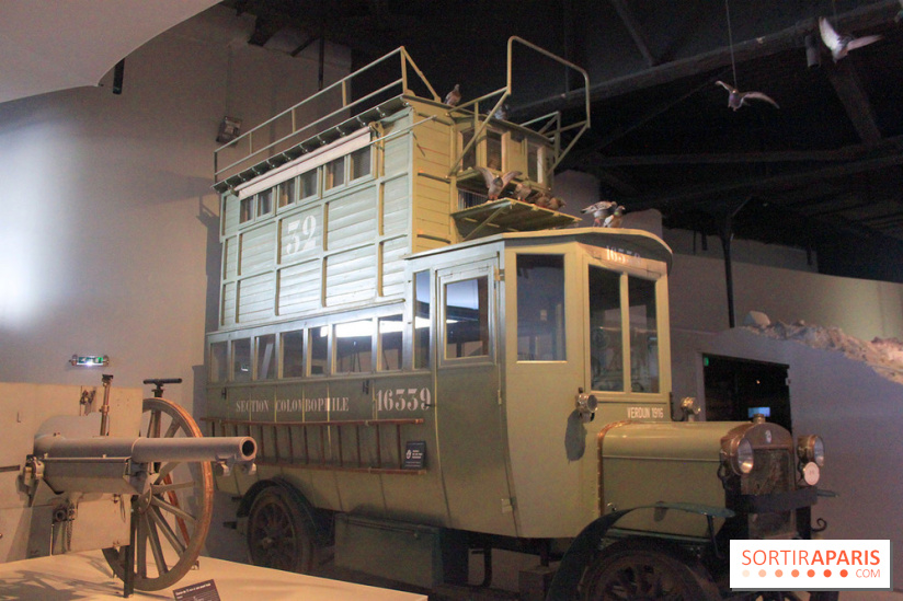 Visuel Musée de la Grande Guerre : camion colombophile