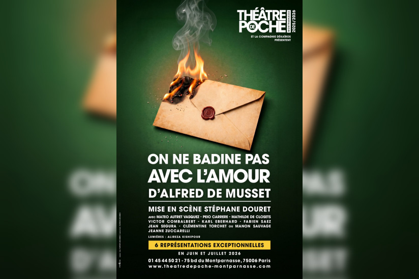On ne badine pas avec l'amour d'Alfred de Musset au Théâtre de Poche Montparnasse