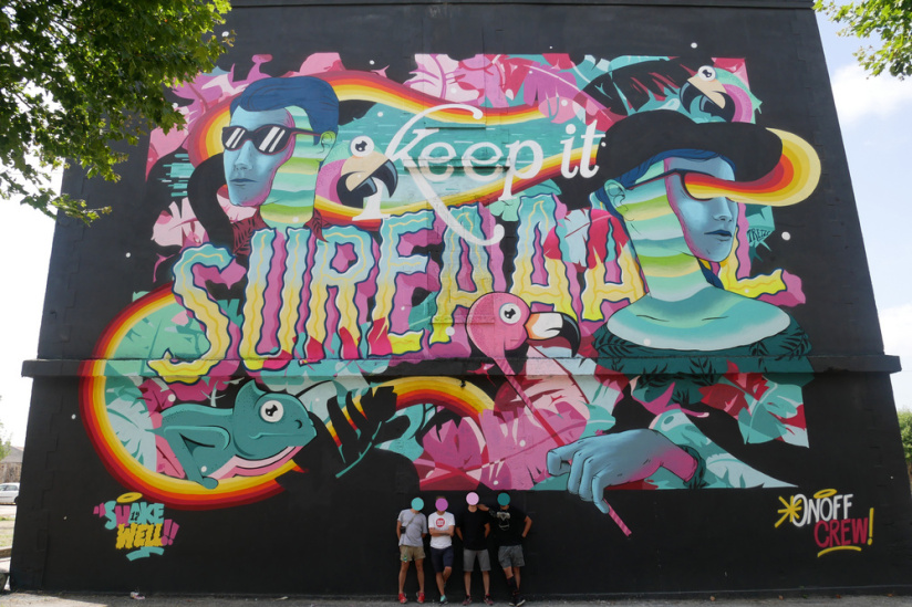 Une œuvre street art signée ONOFF à la Gare de l'Est