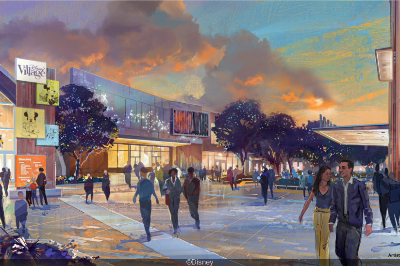 Disneyland Paris : le nouveau Disney Village se dévoile dans un concept art