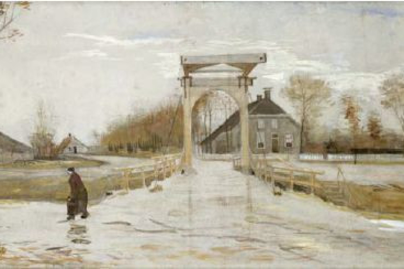 Vincent Van Gogh Pont basculant à Nieuw-Amsterdam Automne 1883, aquarelle sur papier, 40,3 x 82,2 cm. Collection Groninger Museum, Groningen © Collection Groninger Museum, Groningen