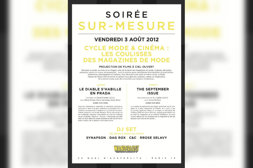 SUR-MESURE : CYCLE MODE ET CINEMA : LES COULISSES DES MAGAZINES DE MODE