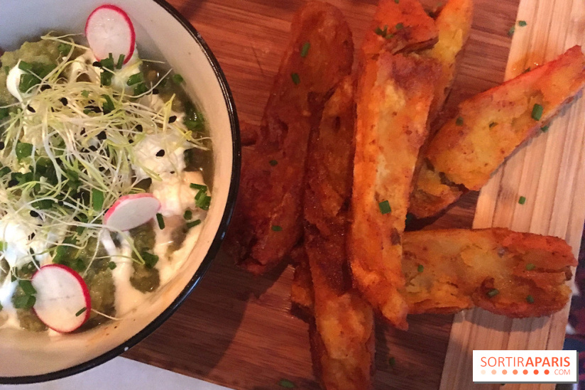 La carte de Victoria Mac Garvey au Maria Magdalena - guacamole/frites de patates douces