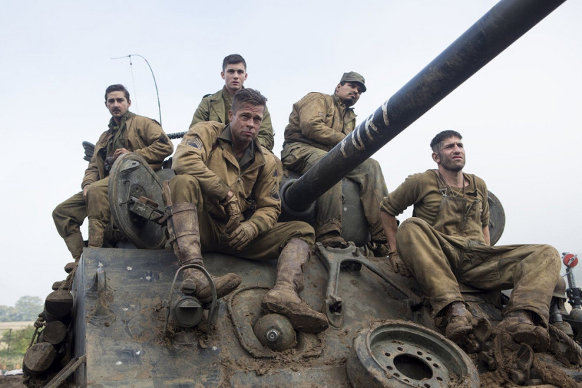 Fury : Logan Lerman, Jon Bernthal, Brad Pitt, Michael Peña, Shia LaBeouf