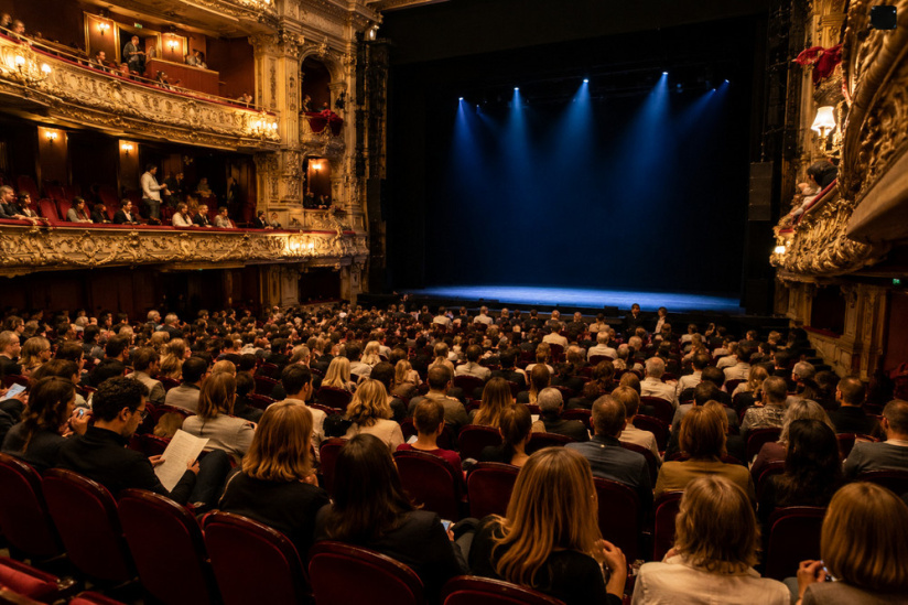 Salle de spectacle parisienne avant une représentation