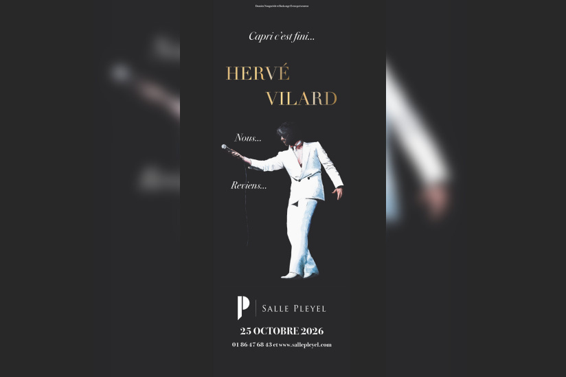 Hervé Vilard en concert à la Salle Pleyel à Paris