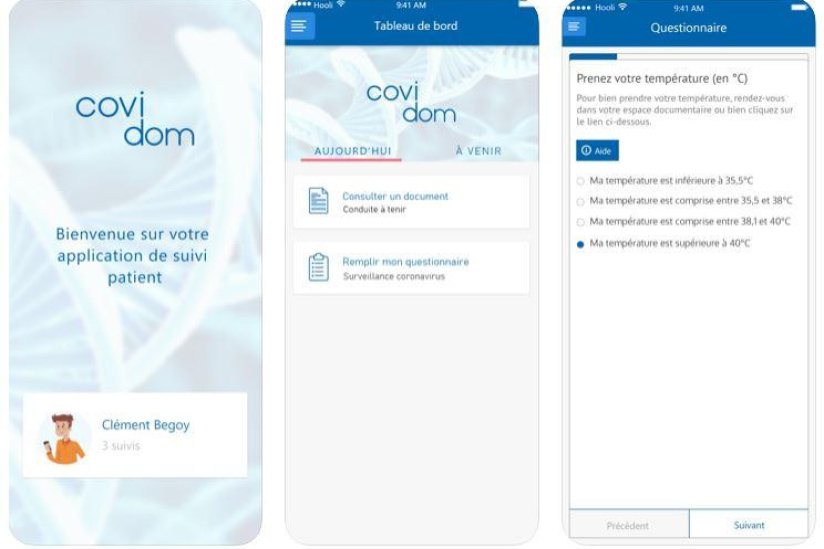 Covidom, une application de suivi pour les malades du coronavirus