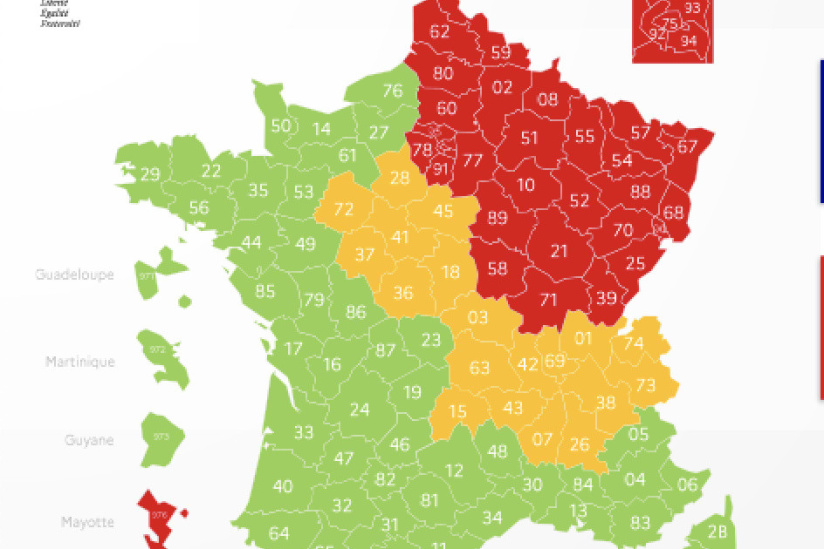 Coronavirus : Le bilan météo Covid, la carte de France par département au 3 mai