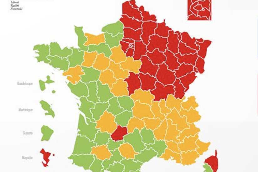 Carte de France du déconfinement par département le 30 avril 2020
