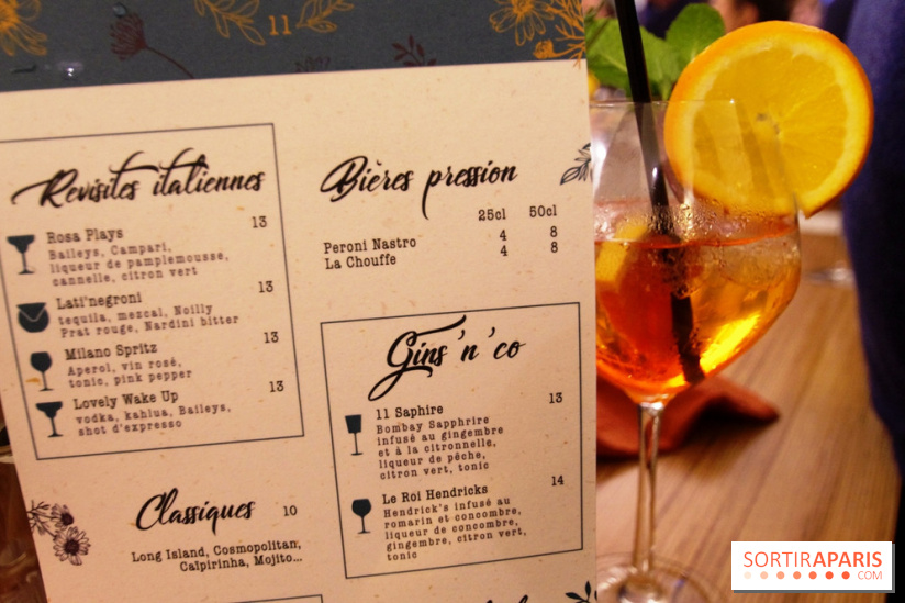Le Onze à Paris : cocktails bar et aperitivo à l’italienne