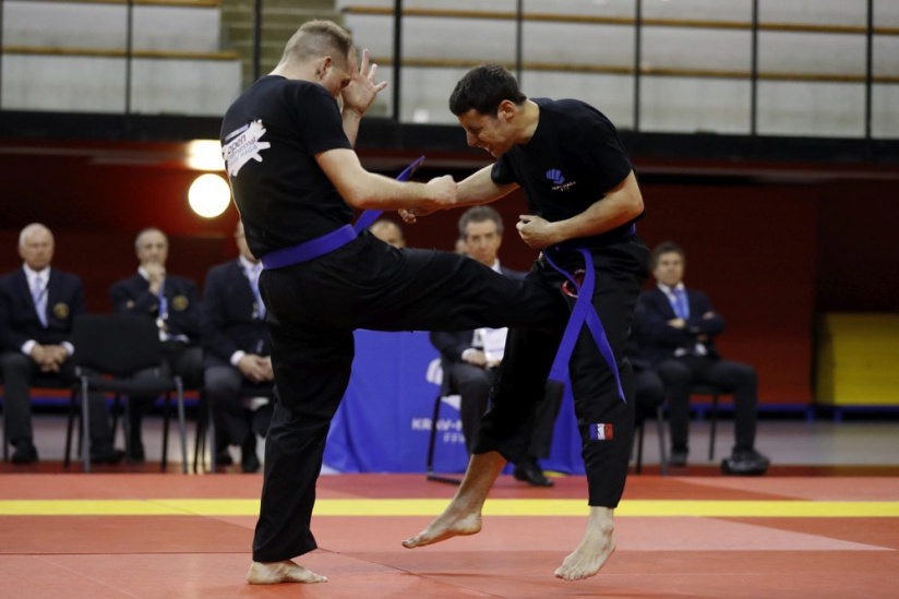 Championnat de France technique de Krav-Maga au Stade Pierre de Coubertin à Paris  