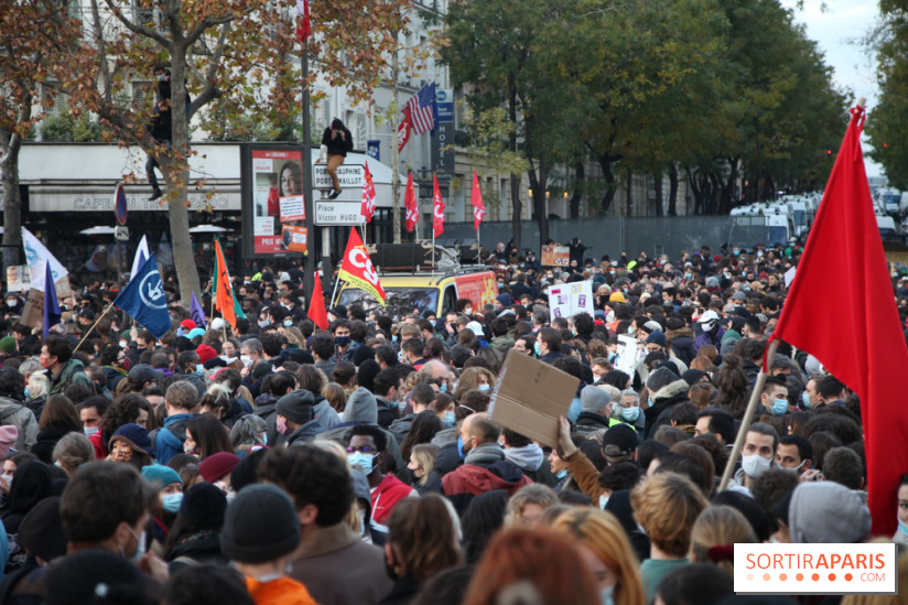 Manifestation pour l'emploi devant l'Assemblée Nationale à Paris ce samedi 23 janvier 2021 