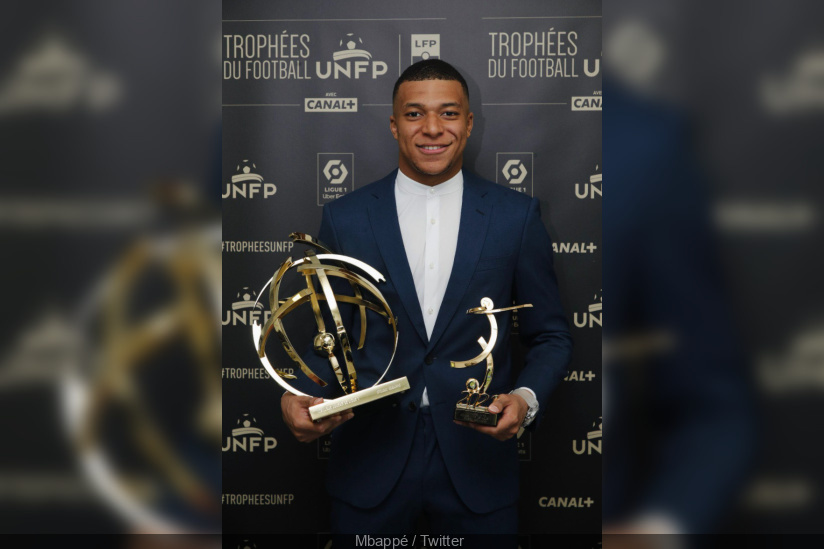 Psg Kylian Mbappé élu Meilleur Joueur De La Saison En Ligue 1 Trophée Unfp 8473