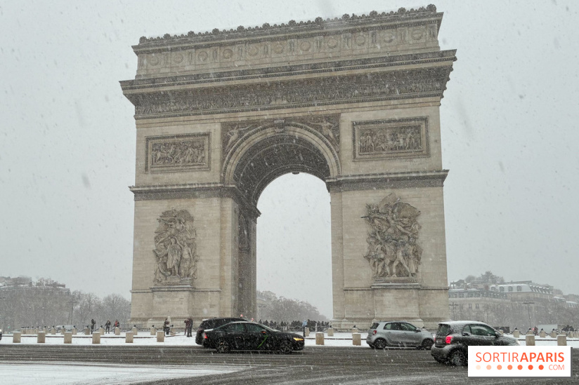 La Neige à Paris - Arc de Triomphe