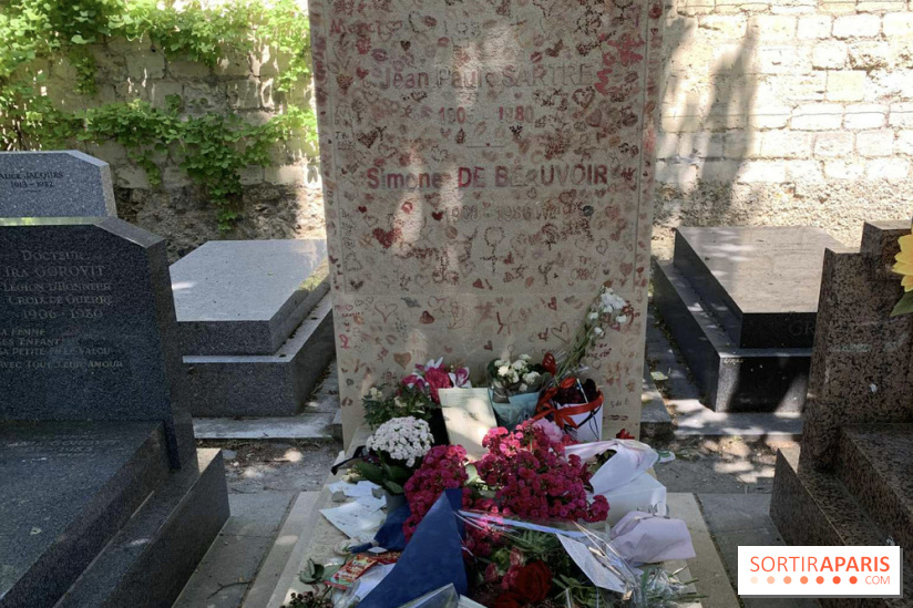 Tombe Jean-Paul Sartre Simone de Beauvoir cimetière du Montparnasse