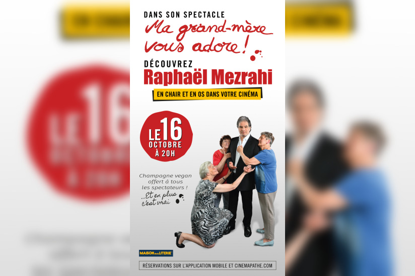 Raphael Mezrahi en tournée dans les cinémas Pathé Gaumont