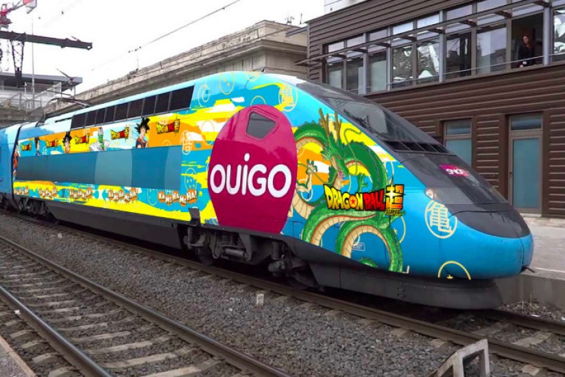Des trains habillés aux couleurs de Dragon Ball et des tournois de jeux vidéos à l'intérieur