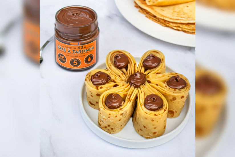 La recette de la fleur de crêpes de la Manufacture Cluizel pour la Chandeleur 2021