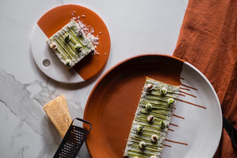 La recette de la tarte à l'asperge verte sans gluten de Pierre Augé