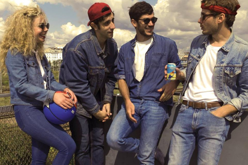 Guillaume, Jean-Luc, Laurent et la journaliste