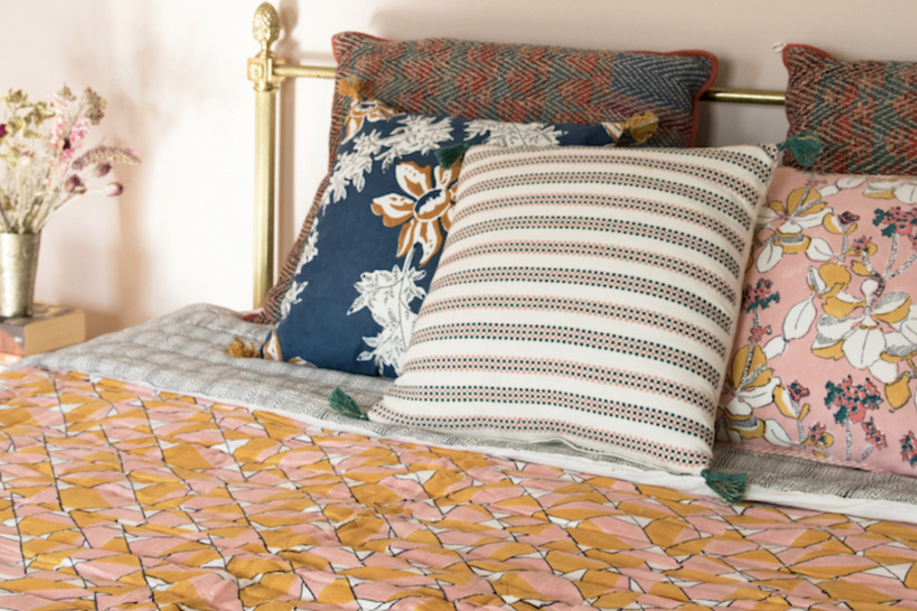 Jamini la marque franco-indienne de linge de maison coloré