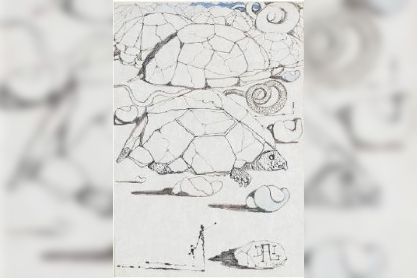 Illustration pour Mao-Tse-Tung, 1966 encre et gouache sur papier, 27,6 x 19,1 cm