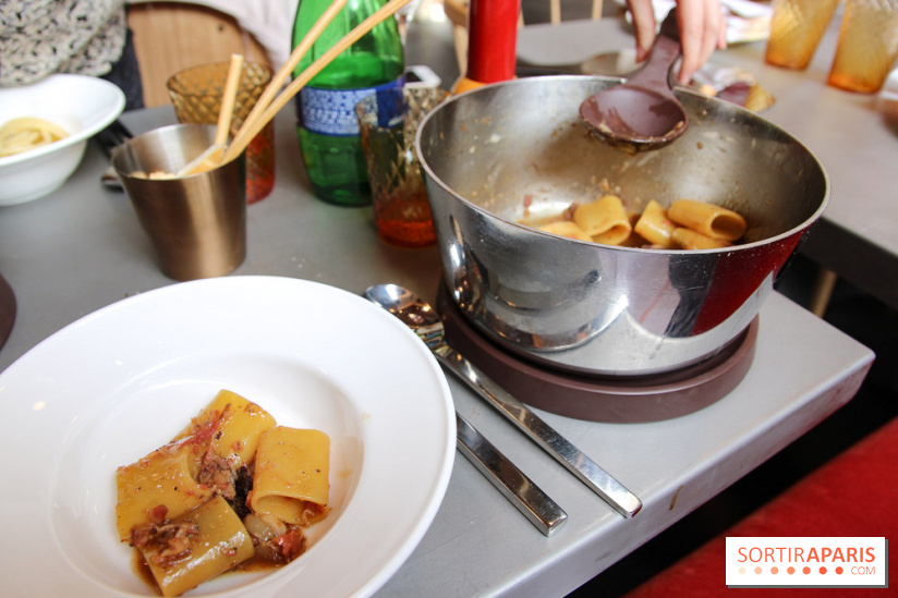 Cucina, Ducasse à la Maison de la Mutualité : paccheri à la joue de bœuf