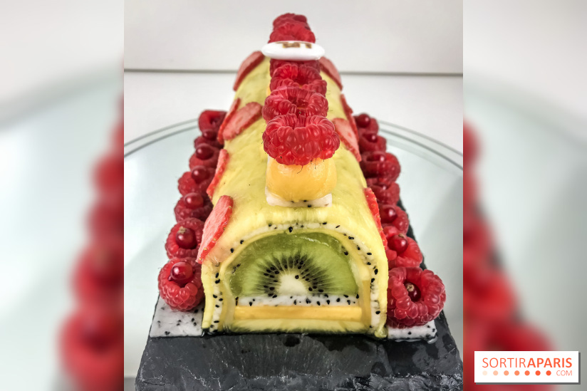 Bûche de Noël 100% fruits de la Ferme de Longchamp