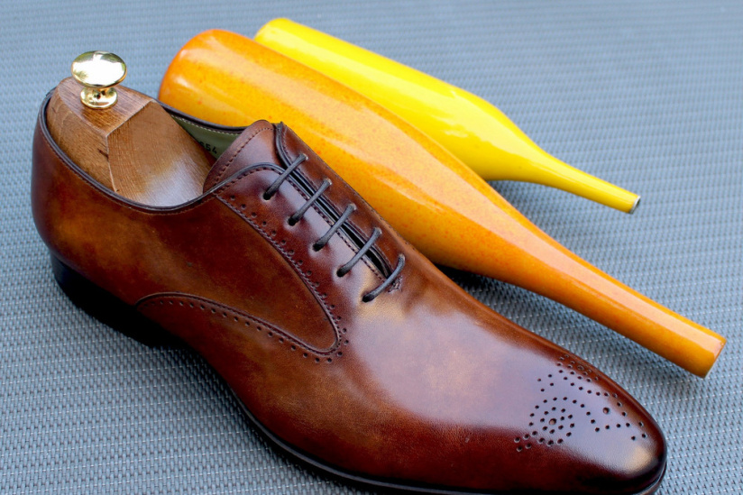 Richelieu de la collection JMLEGAZEL, patine Fauve