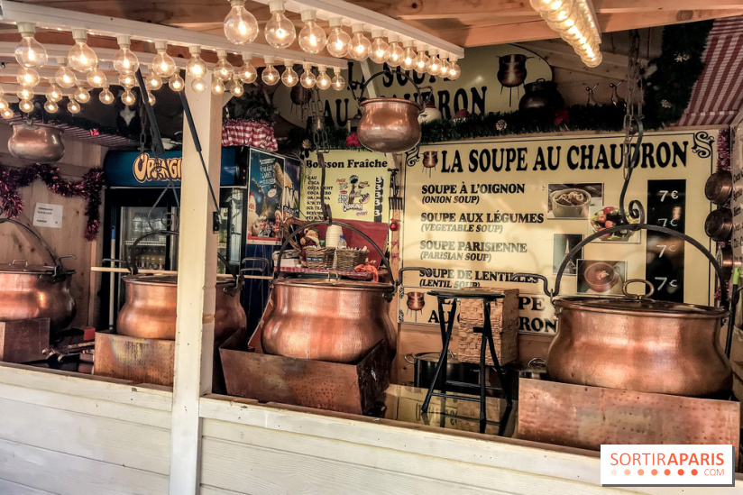 Le Marché de Noël des Tuileries à Paris, soupe