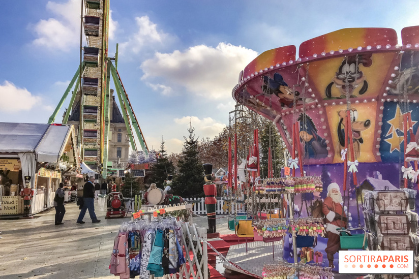 Le Marché de Noël des Tuileries à Paris, manèges