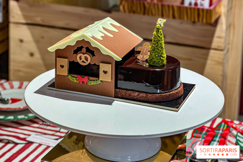 Bûches de Noël 2025 de La Grande Epicerie de Paris : trois gâteaux dans l'esprit des marchés de Noël