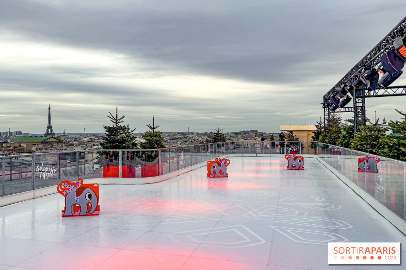 Noël 2025 aux Galeries Lafayette Haussmann : une patinoire éphémère sur les toits de Paris - dates