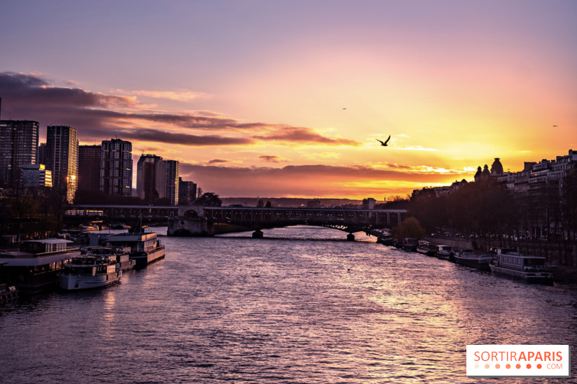 Visuel Paris - coucher de soleil - Seine