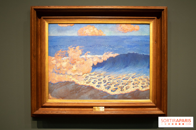 Marine bleue, effet de vagues, Georges Lacombe, vers 1883 - exposition Le Talisman de Sérusier au Musée d'Orsay