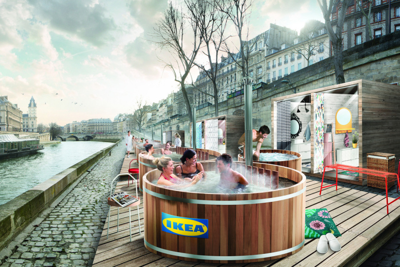Les bains chauds IKEA : une expérience inédite sur les quais de Seine 