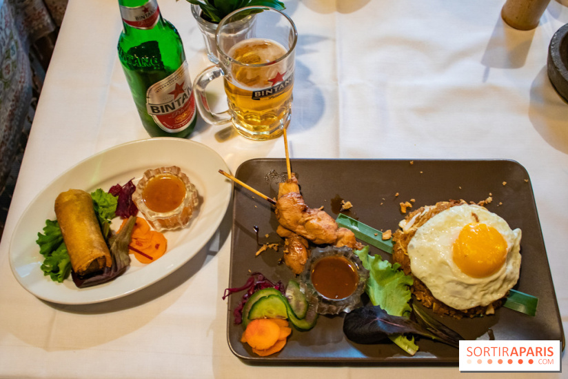 Djakarta-Bali : menu déjeuner