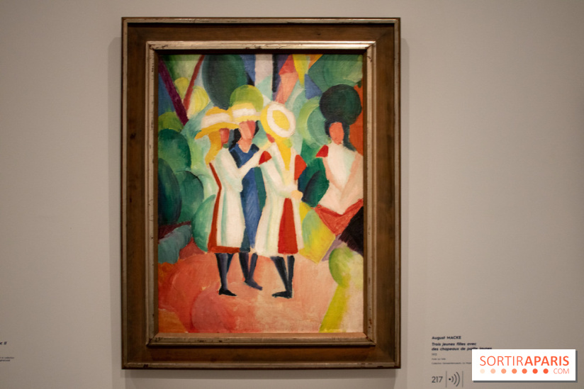 Trois jeunes filles avec des chapeaux de paille jaunes, August Macke, 1913 - L'aventure du Cavalier Bleu au Musée de l'Orangerie