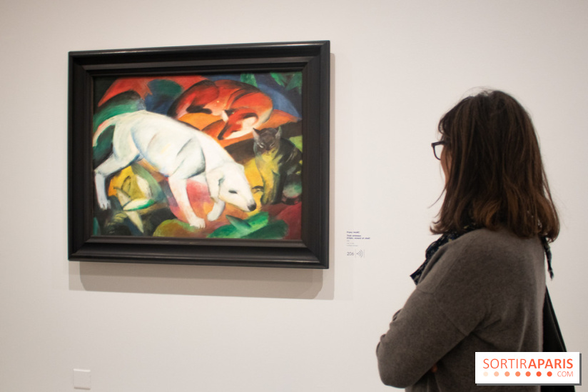 Trois animaux (chien, renard et chat), Franz Marc, 1912 - L'aventure du Cavalier Bleu au Musée de l'Orangerie