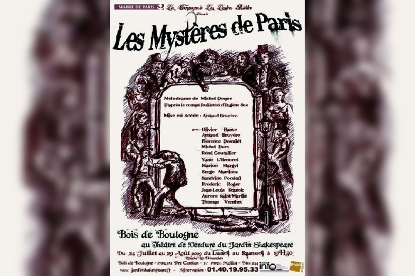 Mystères de Paris, théâtre de verdure, jardin shakespeare, Théâtre plein air