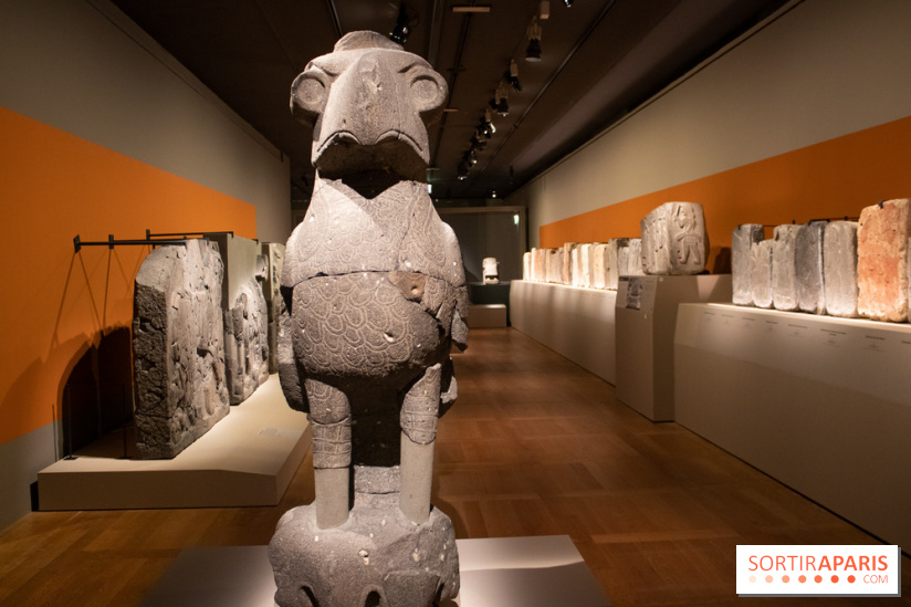 Statue d'oiseau de proie, Tell Halaf (Syrie), vers 900 av J.C. - Exposition Royaumes oubliés au musée du Louvre