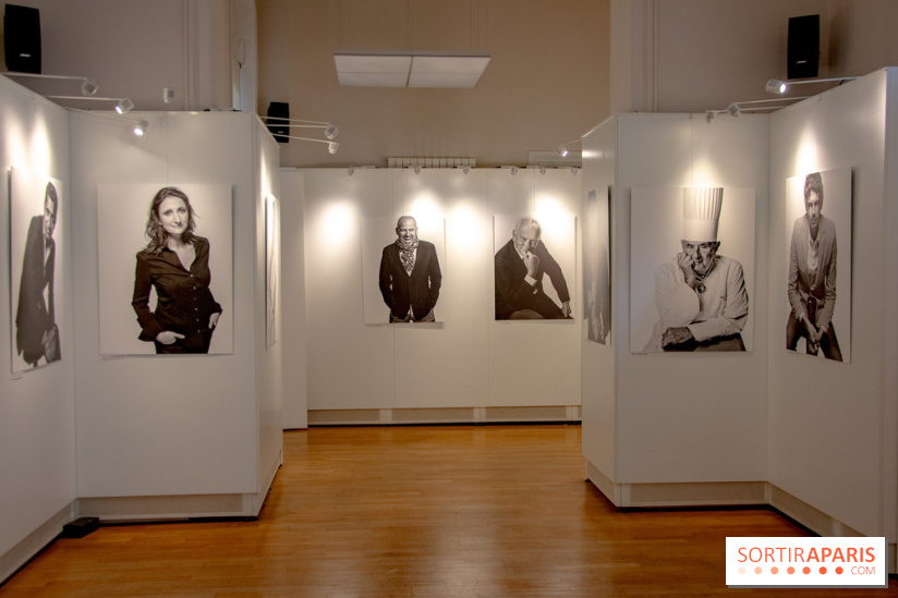 Expo Stéphane de Bourgies, Cinquante portraits de chefs, à la Mairie du 1er