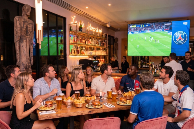 Diffusion du match de la Finale de la Ligue des Champions PSG - Arsenal au restaurant Paillettes