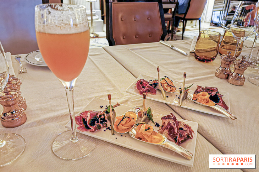 Le menu Traviata à l'Hôtel Le Meurice