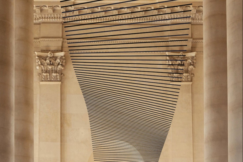 Elias Crespin redécore le grand escalier du Midi au Musée du Louvre