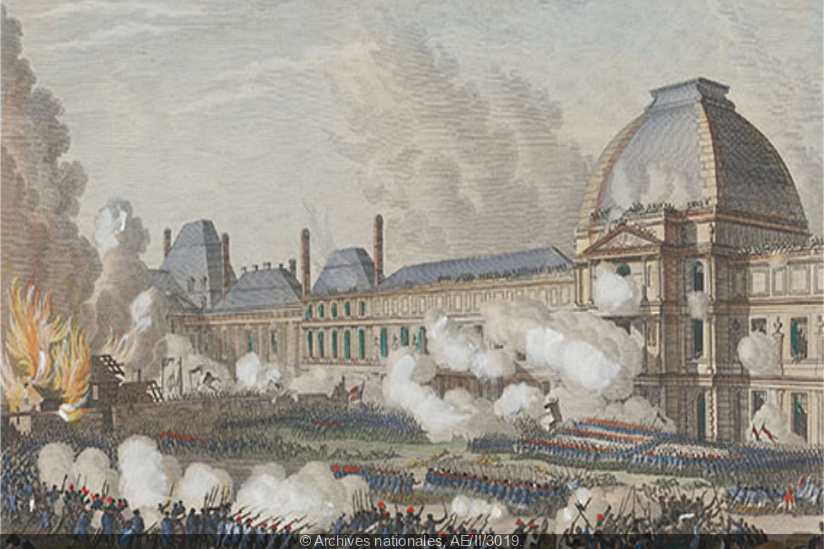 Siège et prise du château des Tuileries le 10 août 1792.