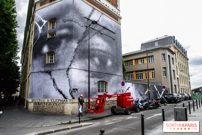 Hommage à Adama Traoré : l'artiste JR dévoile un collage géant à Paris, les photos